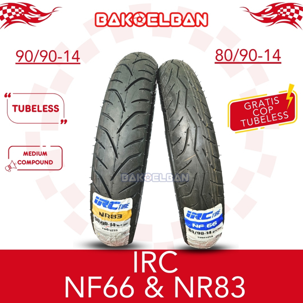 PAKET BAN MOTOR IRC NF66 & NR83 80/90-14 & 90/90-14