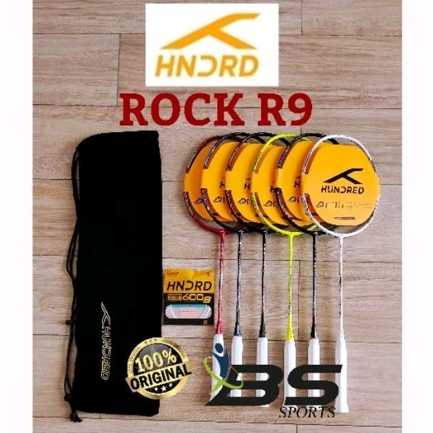 RAKET BADMINTON HUNDRED ROCKR9 R8 HNDRD ROCK R9 R8 ORIGINAL