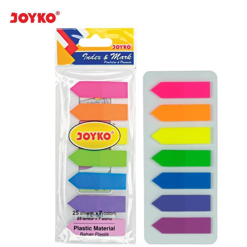 

JOYKO Index & Mark / Pembatas Buku / Sticky Notes IM-31 Model Panah Bahan Plastik