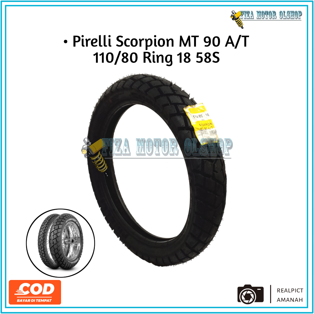 Ban Tubetype Pirelli MT 90 A/T 110/80 Ring 18 58S Original Maxxis Kingland IRC Kondisi Baru