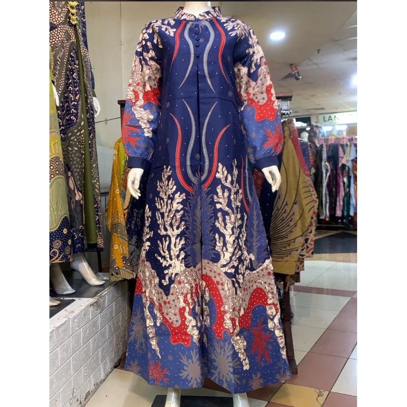 GAMIS MUSLIM MOTIF BATIK  WANITA BAHAN DOLBY LAPIS KATUN TOYOBO DAN FURING TRIKODE WAFFLE EXCLUSIVE 