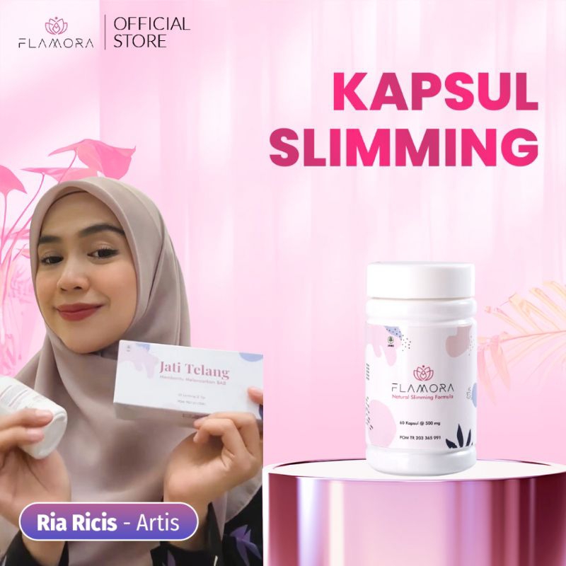 Flamora Slimming Capsule - Kapsul Pelangsing Badan Herbal - 60 Kapsul Ramping dan Glowing