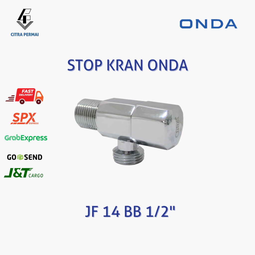STOP KRAN ONDA 1/2" JF14 BB/ STOP KRAN SHOWER/ STOP KRAN WASTAFEL