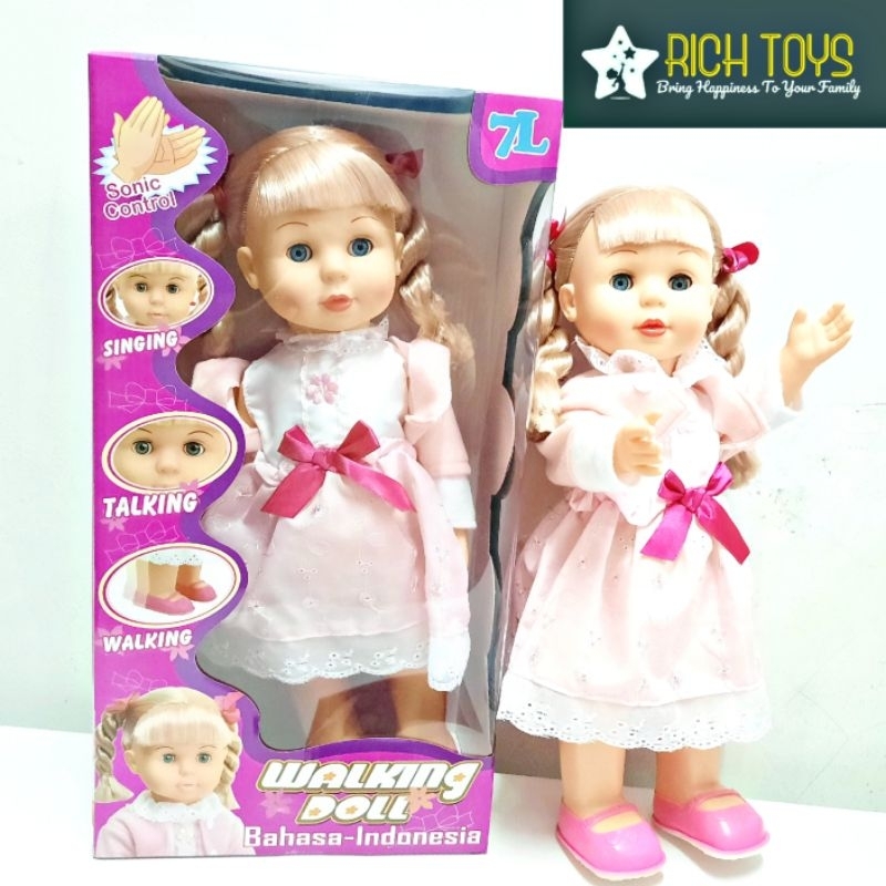 Boneka Bayi Walking Baby Doll Bisa Jalan Boneka Anak Perempuan Edukasi Dengan Suara Menyanyi Mainan 
