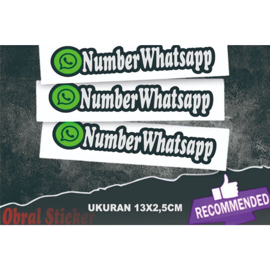 Stiker cutting Custom Nomor WA whatsapp, stiker nomor custom