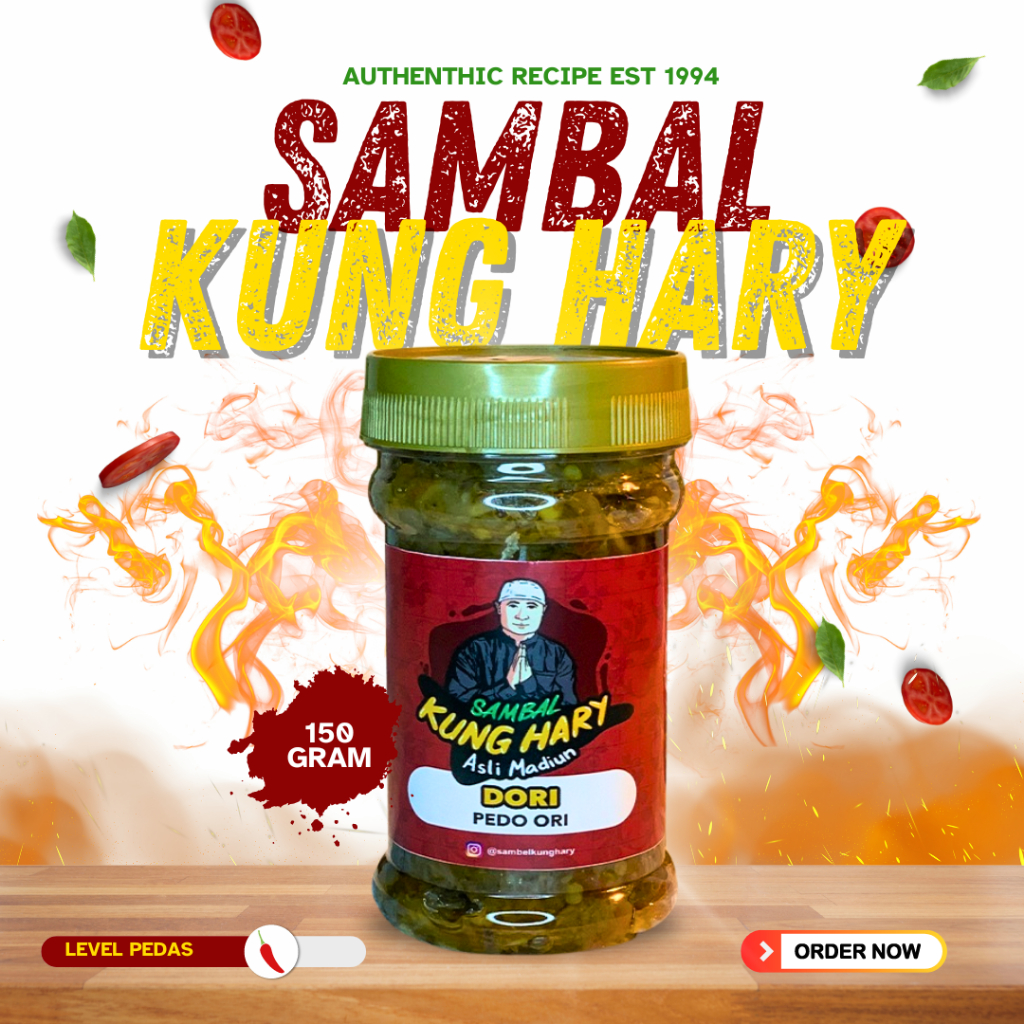 

SAMBAL KUNG HARY Sambal Pedo Ori Pedas Gurih Homemade Asli Madiun - Authentic Recipe 1994