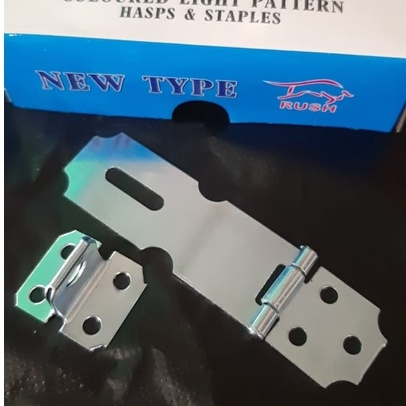 COLOURED LIGHT PATTERN HASPS STAPLES/OVERVAL PLAT CANTOLAN GEMBOK 4"/OVERVAL PLAT PUTIH  / CANTOLAN 