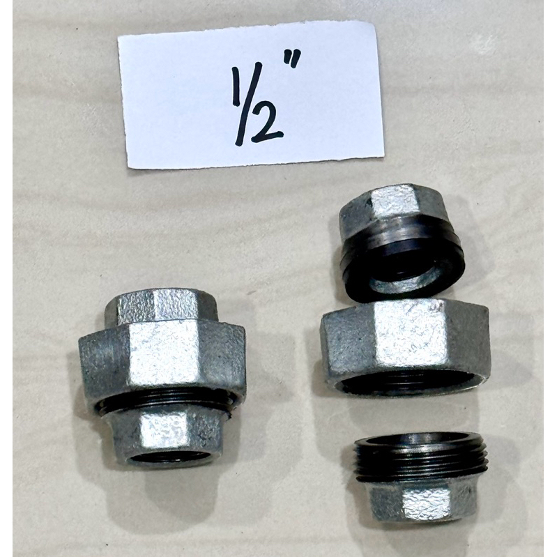 (Harga 1buah) Watermur besi galvanis 1/2”inci sambung pipa besi 0.5”inci watermor watermoor watermuu