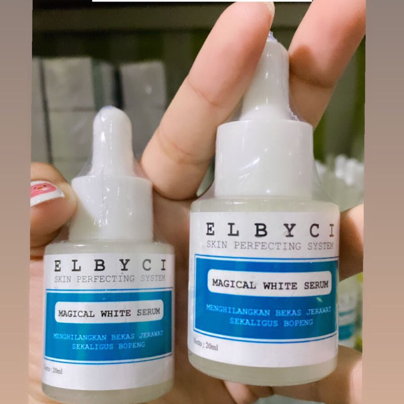 ELBYCI MAGICAL WHITE SERUM || menghilangkan bekas jerawat dan bopeng
