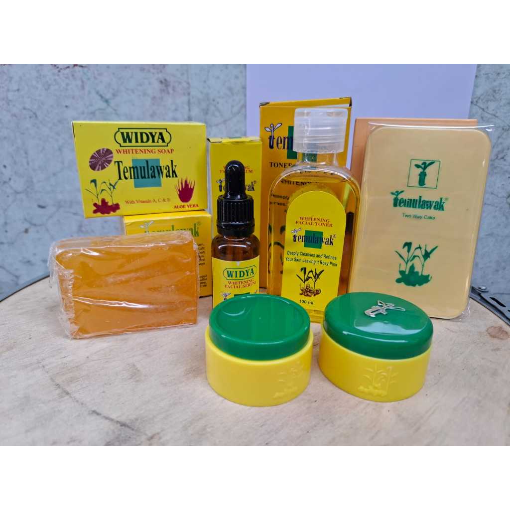 Paketan Cream Temulawak 6in1 (Sabun,Cream Siang Malam, Toner, Serum & Bedak Padat)