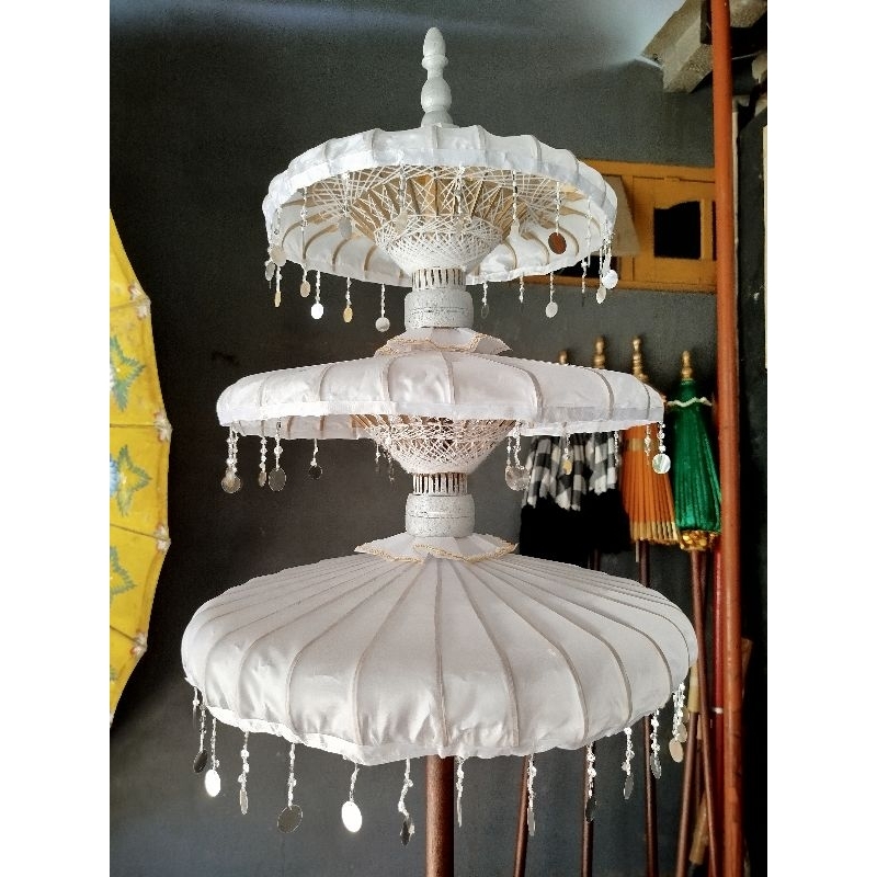 PAYUNG SUSUN PUTIH POLOS / PAYUNG HIAS / PAYUNG DEKORASI