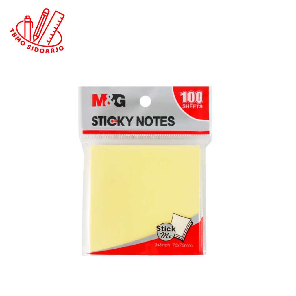 

TBMO M&G 3x3 Sticky Notes Yellow Color 76x76mm 100 Sheets YS-65