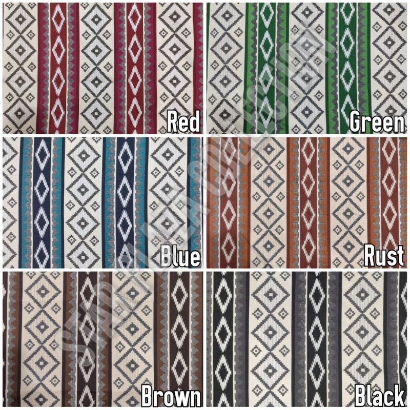 Bahan Kain Kanvas Premium Meubel Sofa Lesehan / Jok / Kursi Motif Batik Arab Klasik - Inca