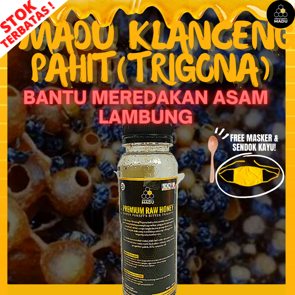 

MADU KLANCENG PAHIT 100% MURNI ATASI ASAM LAMBUNG, GERD & SESAK NAFAS 350GR