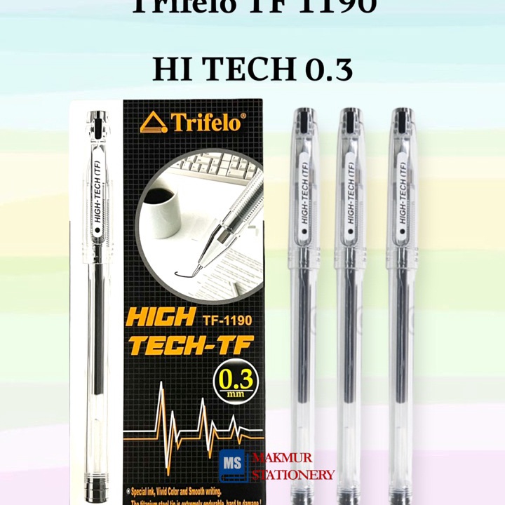

DISKON Pulpen Ballpoint Pen Gell Trifelo Hi Tech 3 TF 119 12 Pcs