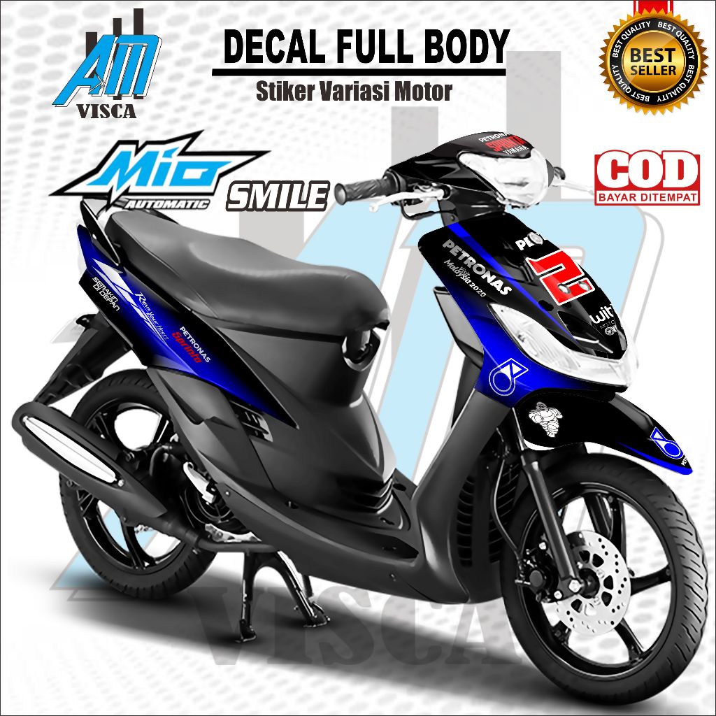 Stiker Decal Mio Smile Full Body Sticker Variasi Mio Smile Karbu Desain Petronas