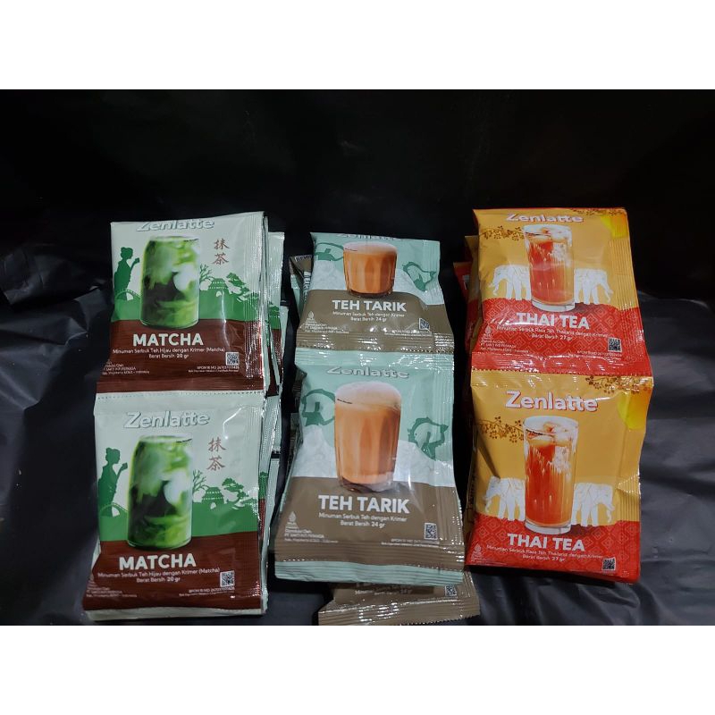 

Zenlatte Renceng/matcha-teh tarik-thai tea isi (10pcs x 27gr)