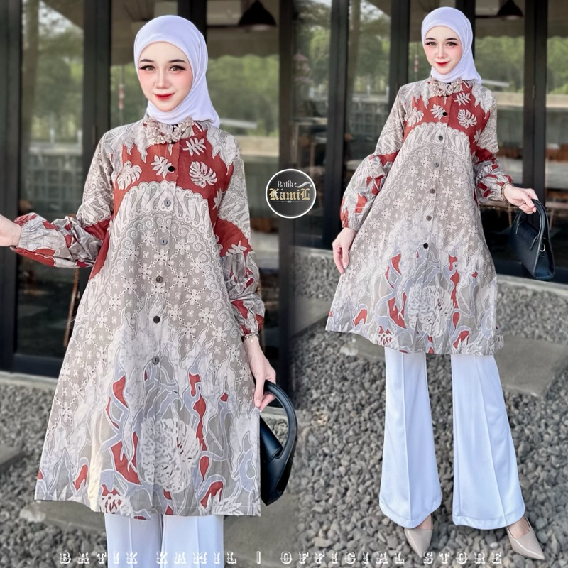 bestpromo tunik batik wanita modern atasan baju batik wanita busui friendly batik tunik wanita