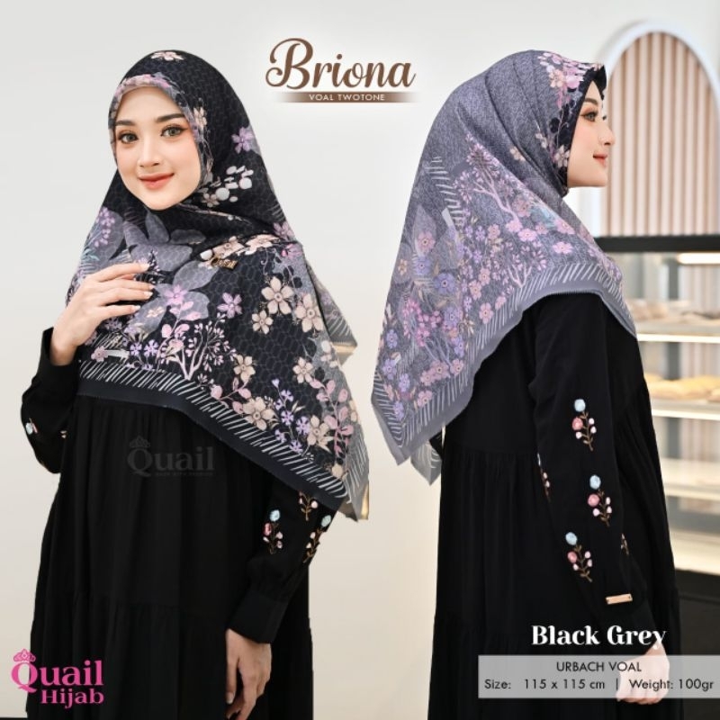 Briona Voal Motif Segiempat Motif Quail Hijab Briona Quail Scarf Motif Voal Quail Hijab Square