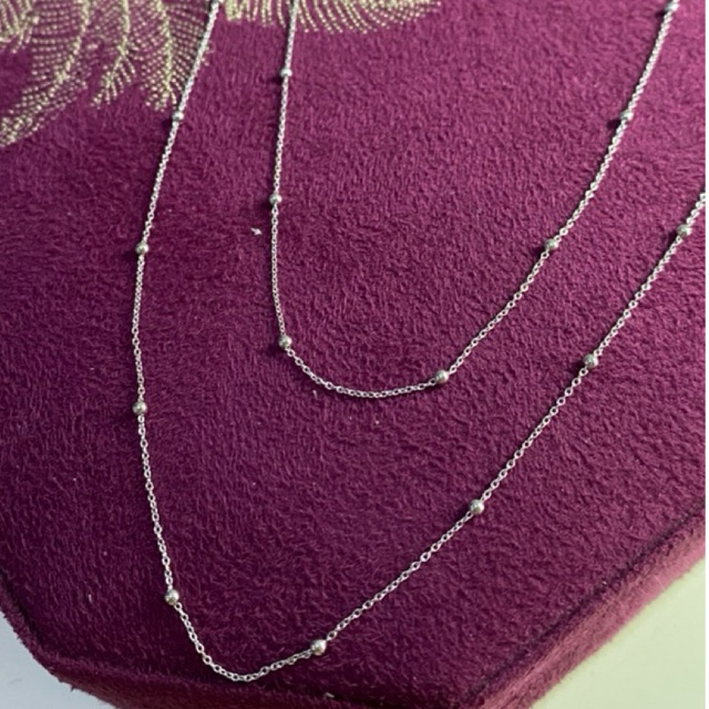 Kalung jedar putih emas asli kadar 375 8k