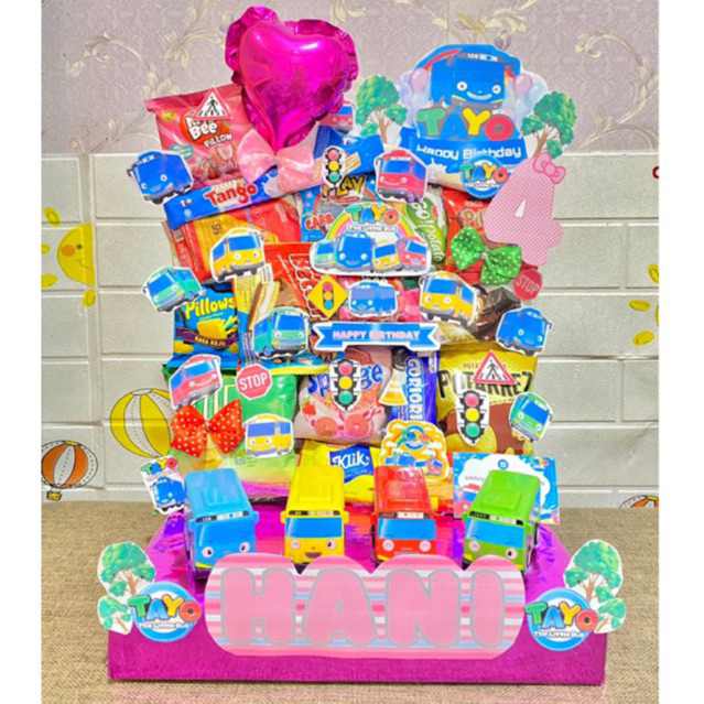 

Snacktower Mading snack parcel hampers unik kado ulang tahun snak ultah murah