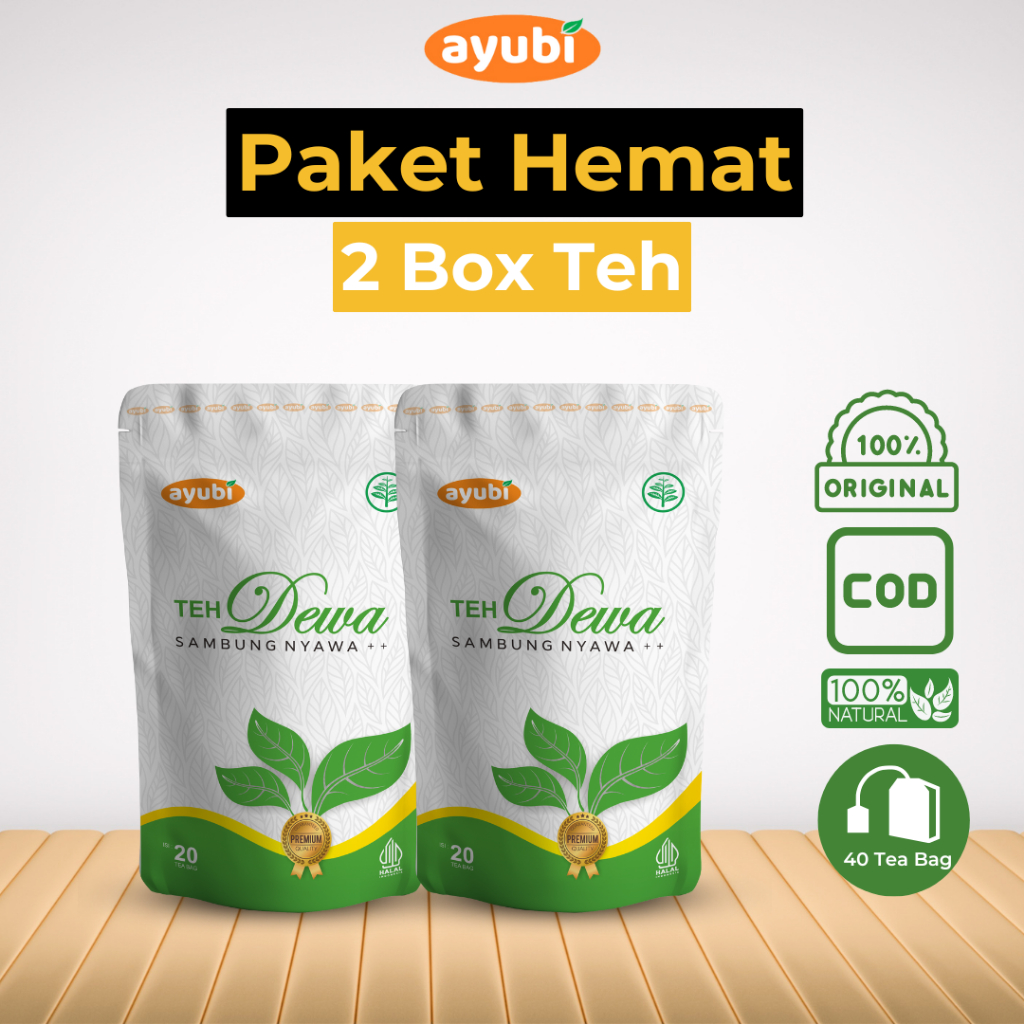 

Paket 2 Teh AYUBI DEWA Sambungnyawa Penurun Kolesterol Jahat Darah Tinggi Hipertensi isi 40 bag