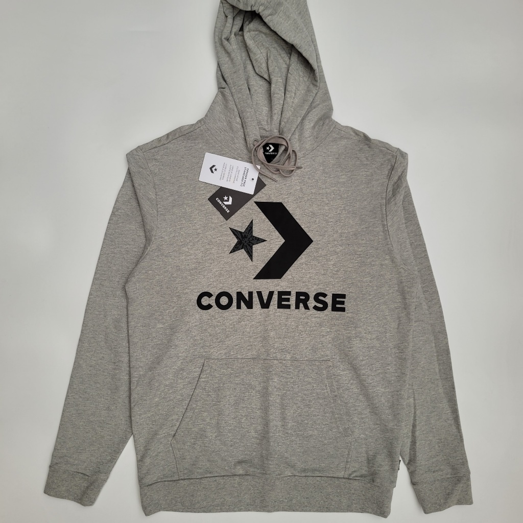 Converse Unisex Star Chevron PO Pull Over Hoodie CONUJ1083035 Original 100% Ori Resmi PT MAP Grey Wa