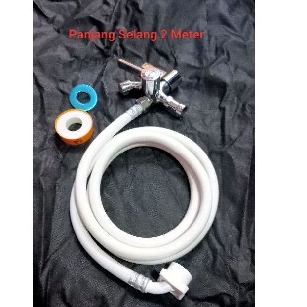 Paket Selang Mesin Cuci Dan Kran Cabang Selang Mesin Cuci