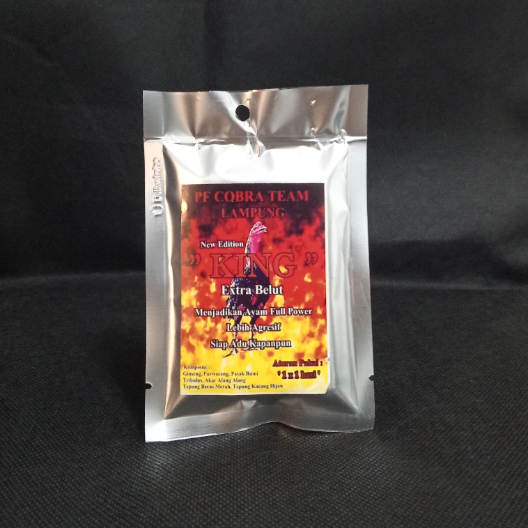JAMU KING EXTRA BELUT VITAMIN AYAM AGRESIF FULL POWER NEW EDITION JAMU KESEHATAN AYAM PELIHARAAN