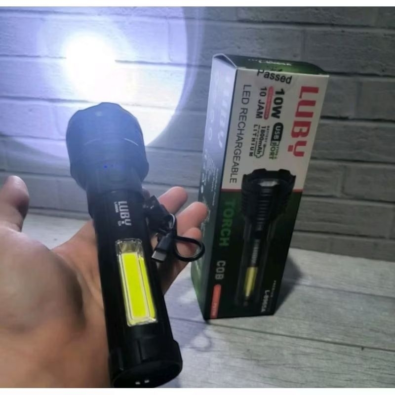 Senter Luby 10 Wat Cahaya Putih / Senter Tangan Luby L-8965A