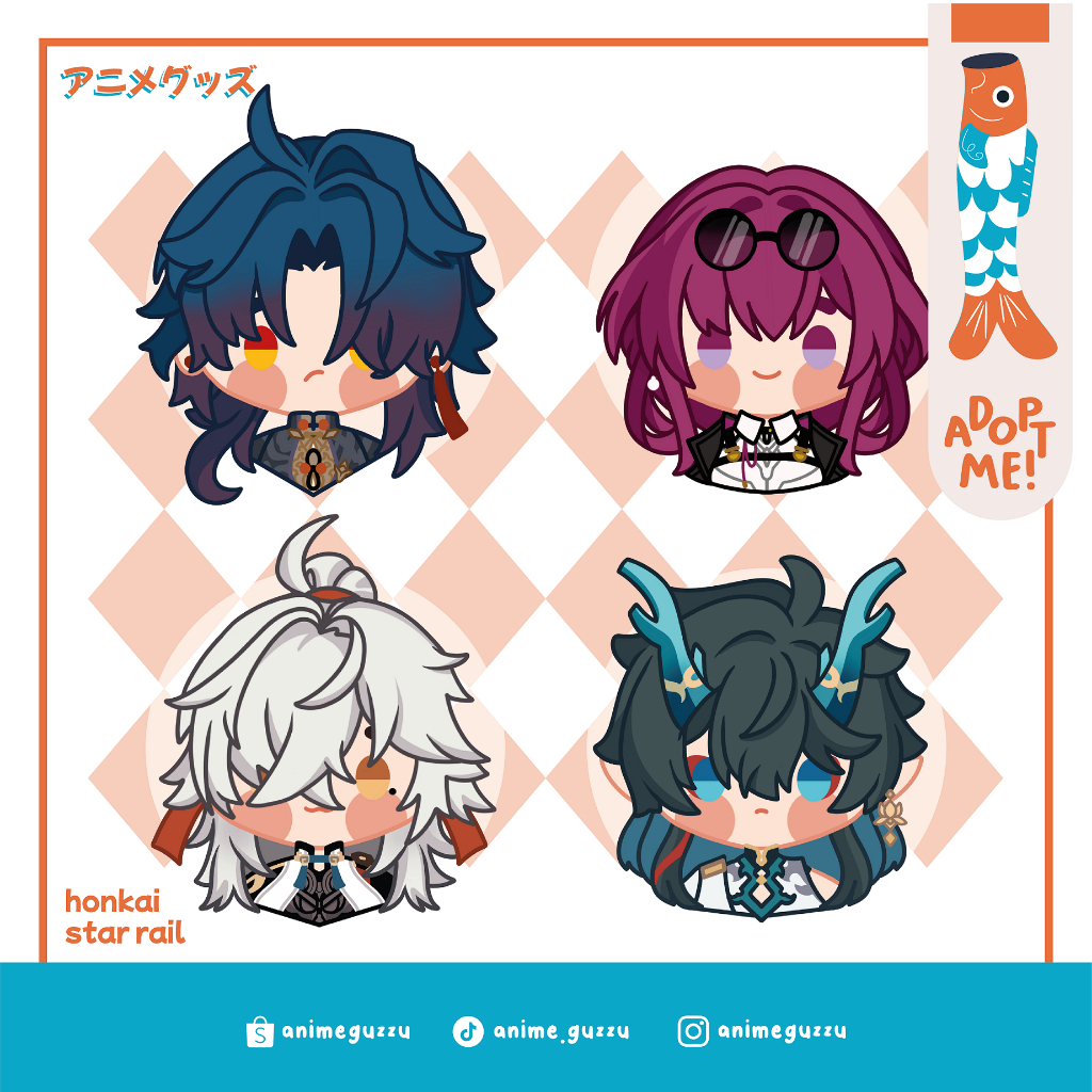 ANIME GUZZU HONKAI STAR RAIL KEYCHAIN - KAFKA DANHENG BLADE JINGYUAN HSR