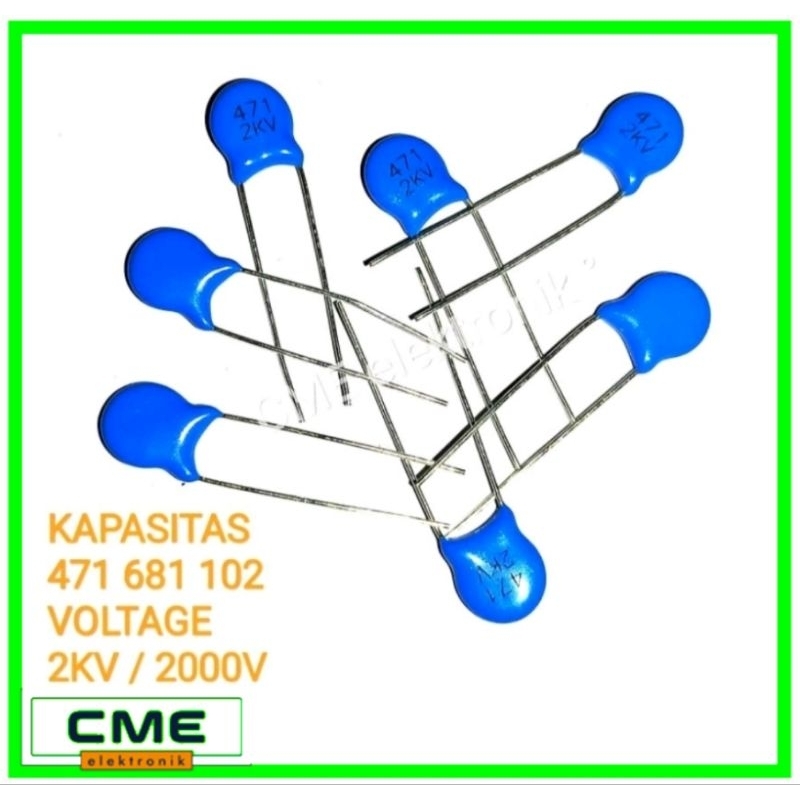 Kapasitor Keramik 221 471 561 681 102 103 2kv Capacitor Ceramic