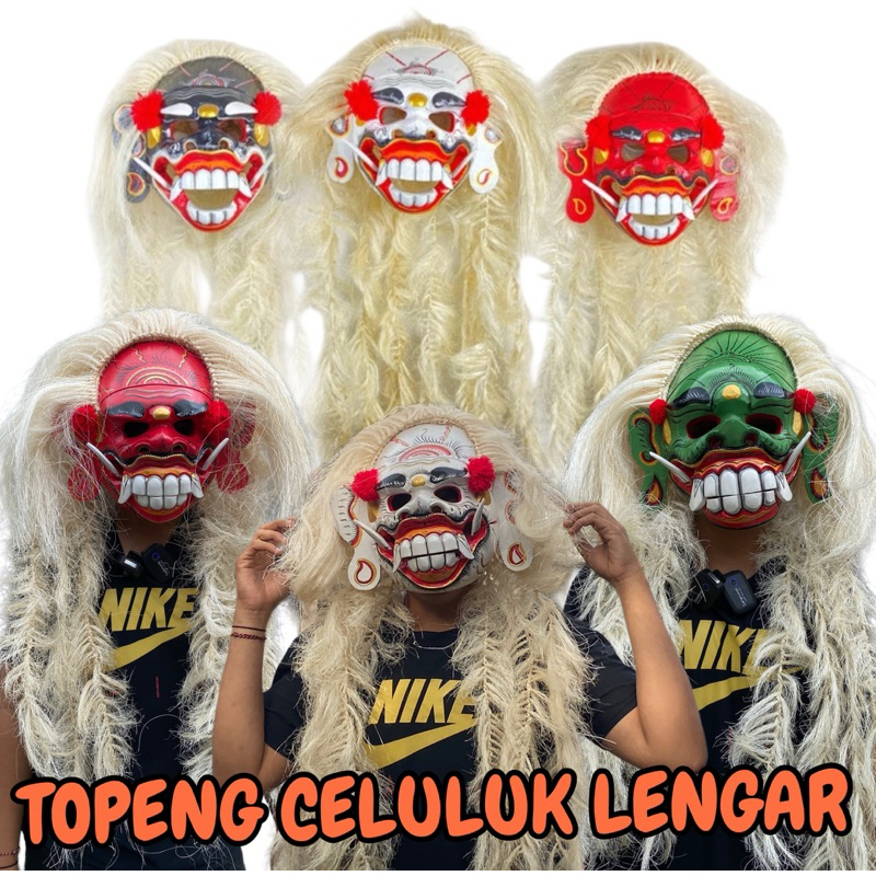 Topeng Celuluk Bali Ukuran Topeng 20cm x 20cm -  Topeng Leak - Topeng Celuluk Bali - Topeng Bali - T