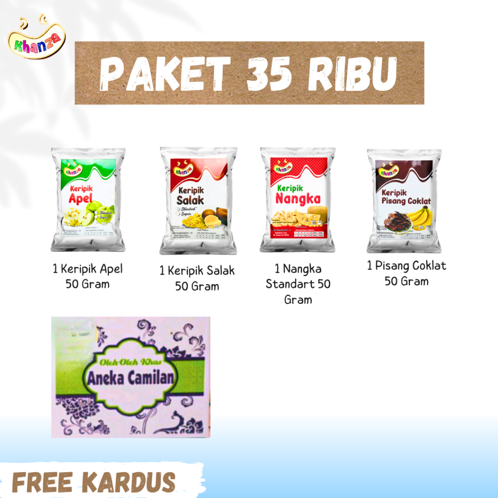 

Paket 30 Ribuan Kripik Buah Oleh Oleh Khas Batu FREE KARDUS OLEH-OLEH
