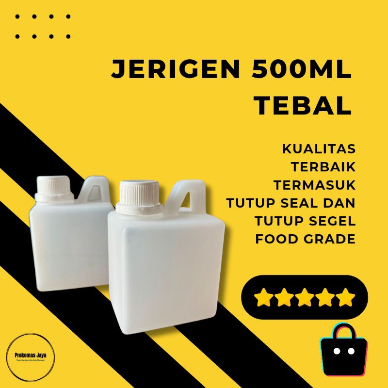 Promo Jerigen 500ml NATURAL murah Food Grade, madu, sabun.