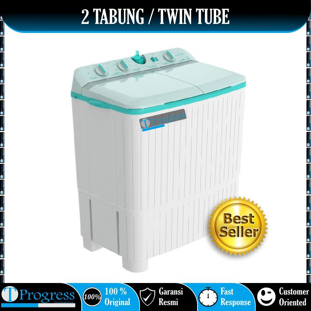 MESIN CUCI 2 TABUNG POLYTRON PWM-7076 / PWM7076