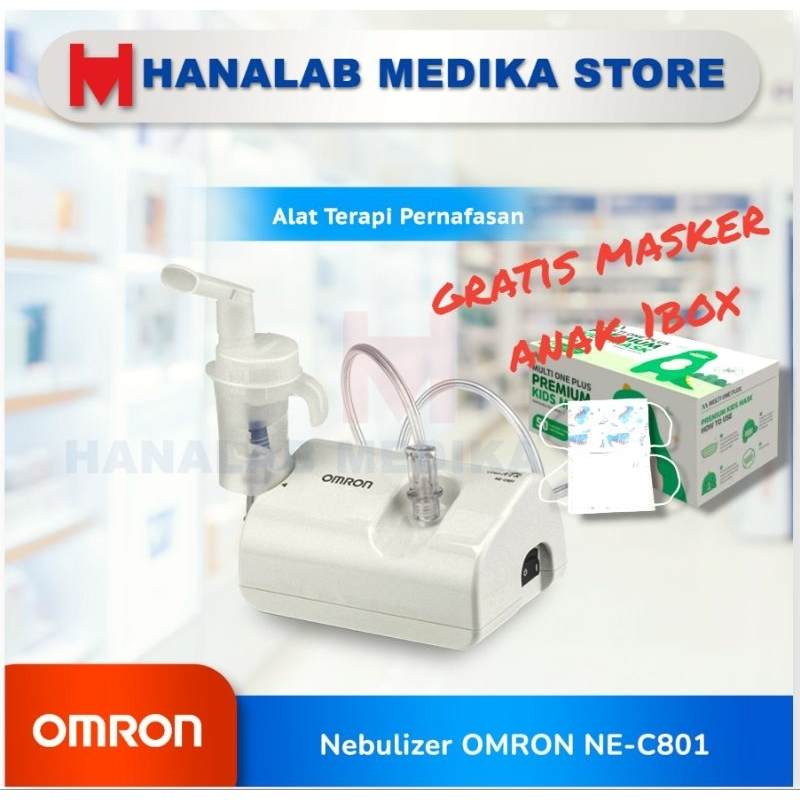 OMRON NEBULIZER NE-C801 / ALAT UAP DEWASA, ANAK DAN BAYI