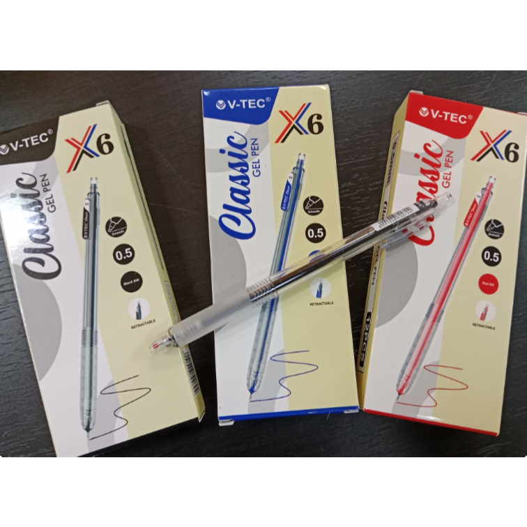

V-TEC BALLPOINT GEL 0.5 CLASSIC X6 (1PCK) ISI 12 PCS