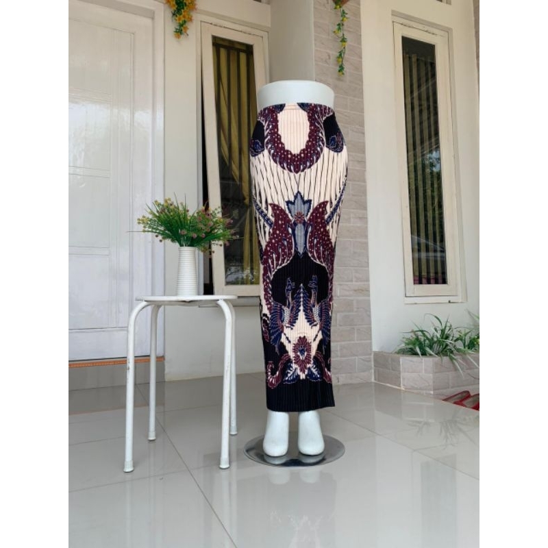 (READY STOK) ROK PLISKET BATIK MODEL TERBARU KEKINIAN ROK PLISKET YANG LAGI VIRAL EKEGAN ROK TERLARI