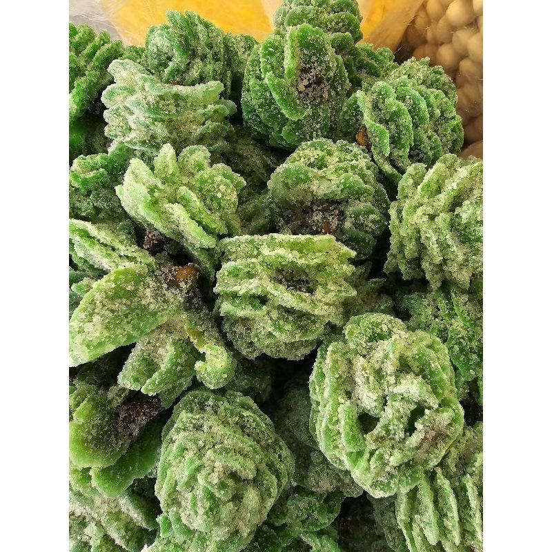 

MANISAN PALA HIJAU BUNGA 1/2KG 500GRAM