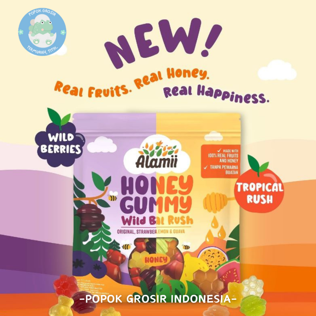 

Alamii Honey Gummy 40g - Wild Berries/Tropical Rush Cemilan Anak