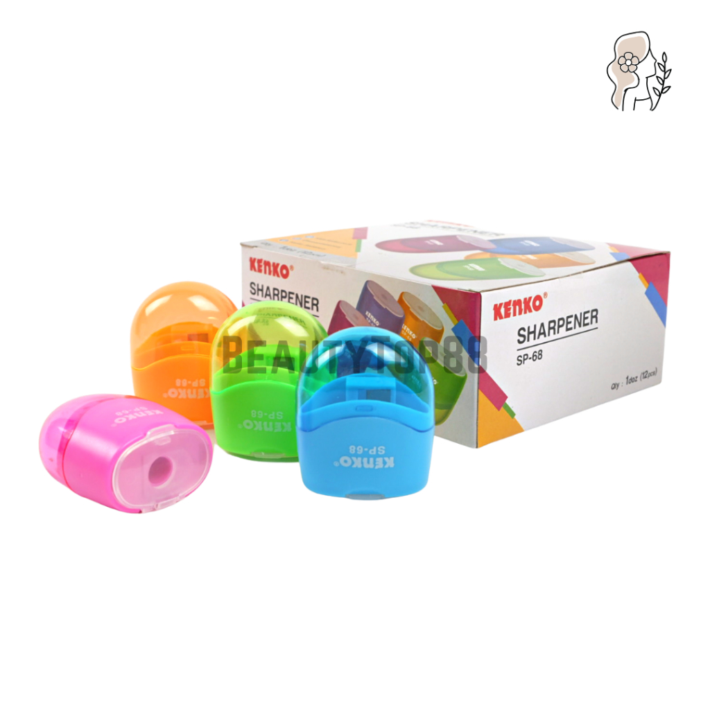 

Serutan Tabung Kenko SP-68 1 Lubang Dengan Tutup - Rautan Pensil Kecil + Wadah Tempat Sampah - Pencil Sharpener [PER PCS]