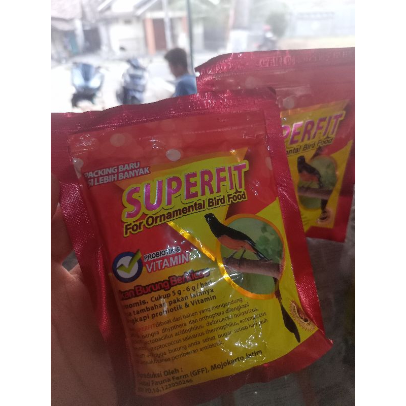 SUPERFIT RED ORIGINAL PAKAN VOER HIGH PROTEIN BURUNG MURAI, CILILIN, ANIS MERAH DLL