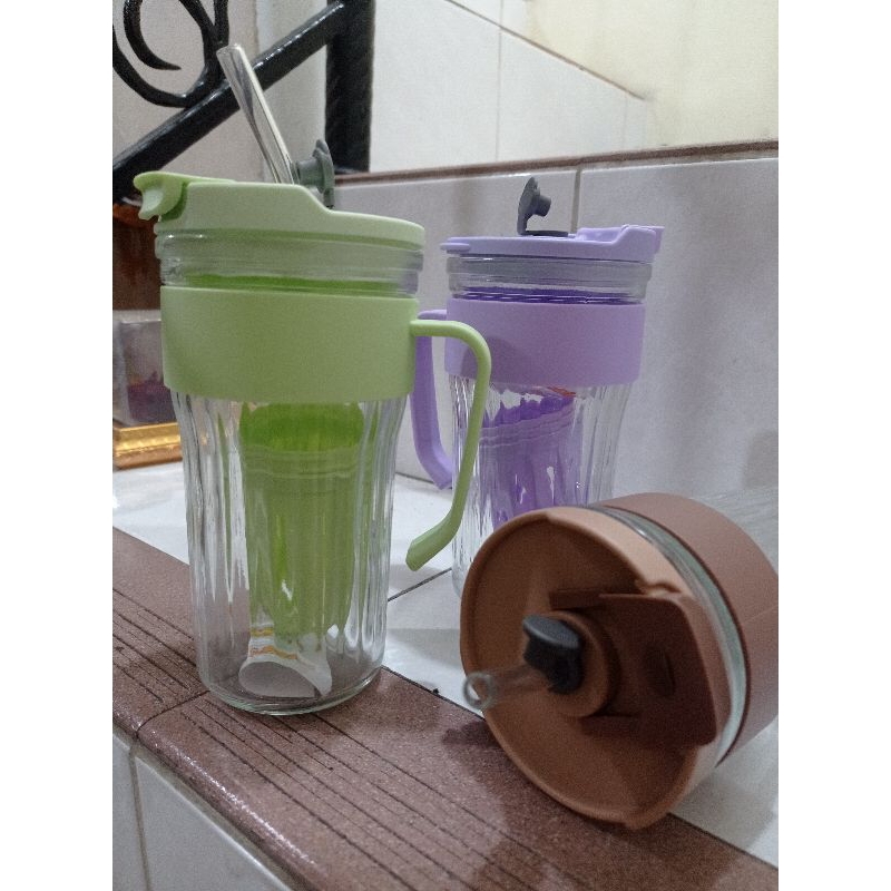 GELAS AESTETIK JUMBO/ GELAS INFUS WATER 580 ML/ GELAS SEDOTAN WARNA JUMBO