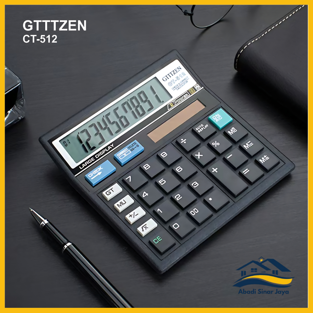 

[ASJ] Kalkulator 12 Digit Check GTTTZEN CT-512 Calculator Check Dual 2 Power