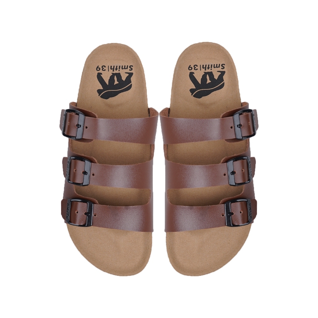 House of Smith BDG Sendal Slide Pria - Santrik Brown #3