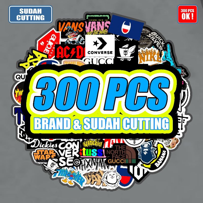 

Paket stiker brand isi 300pcs sudah cutting