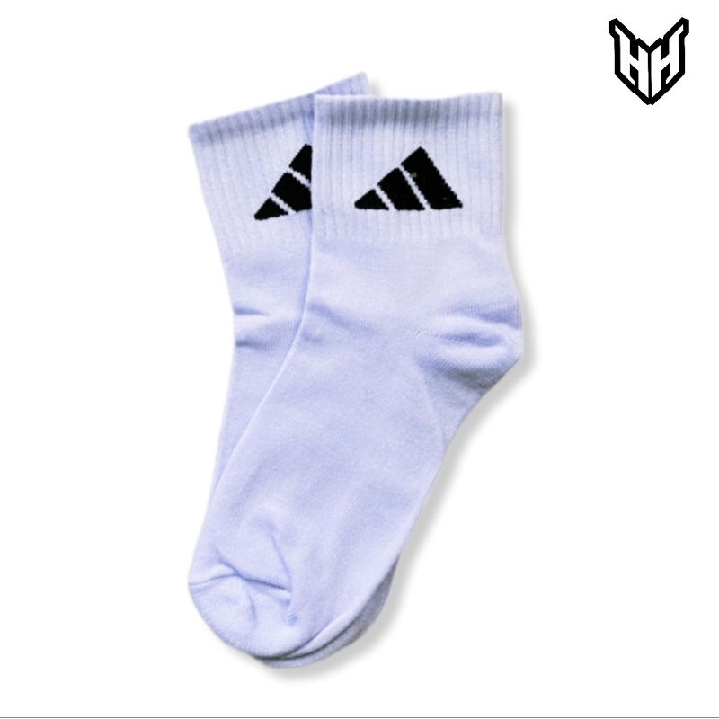 Initial H KAOS KAKI PENDEK PUTIH SPORT - Kaos Kaki Pria Wanita Dewasa Tebal Premium