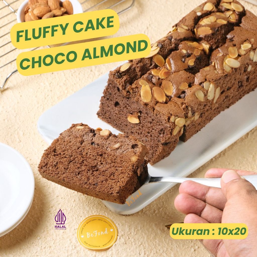 

Choco Almond Cake - Fluffy Cake uk 10x20 cm