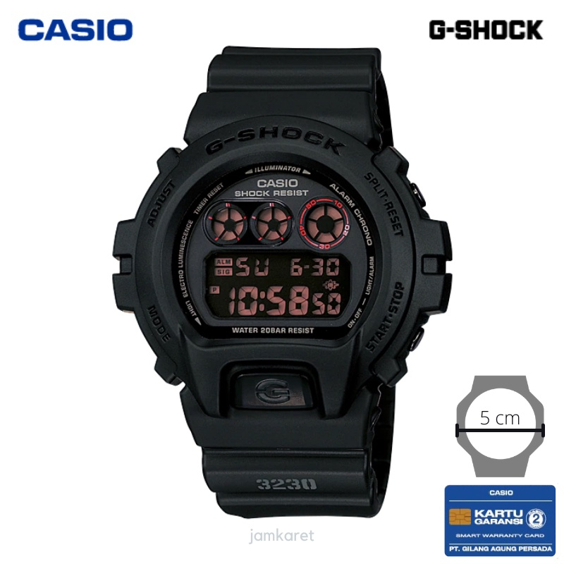 JAM TANGAN CASIO PRIA CASIO G-SHOCK DW-6900MS-1 - DW6900MS HITAM G-SHOCK ORIGINAL